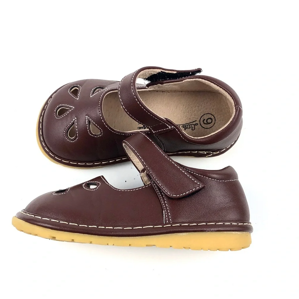 Little Macs Boutique Brown Leather Mary Janes Sz.9